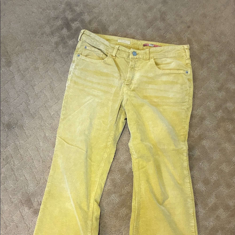 Pilcro and the Letterpress Sunny Yellow Capris